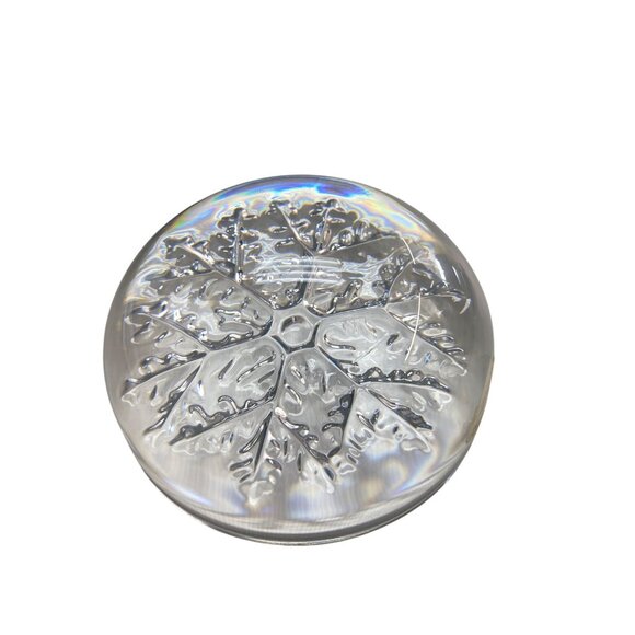 Avon Other - Avon Crystal Snowflake Paperweight Clear Lead Crystal Genuine 24% Bleikristall R